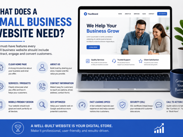 what does a small business website need