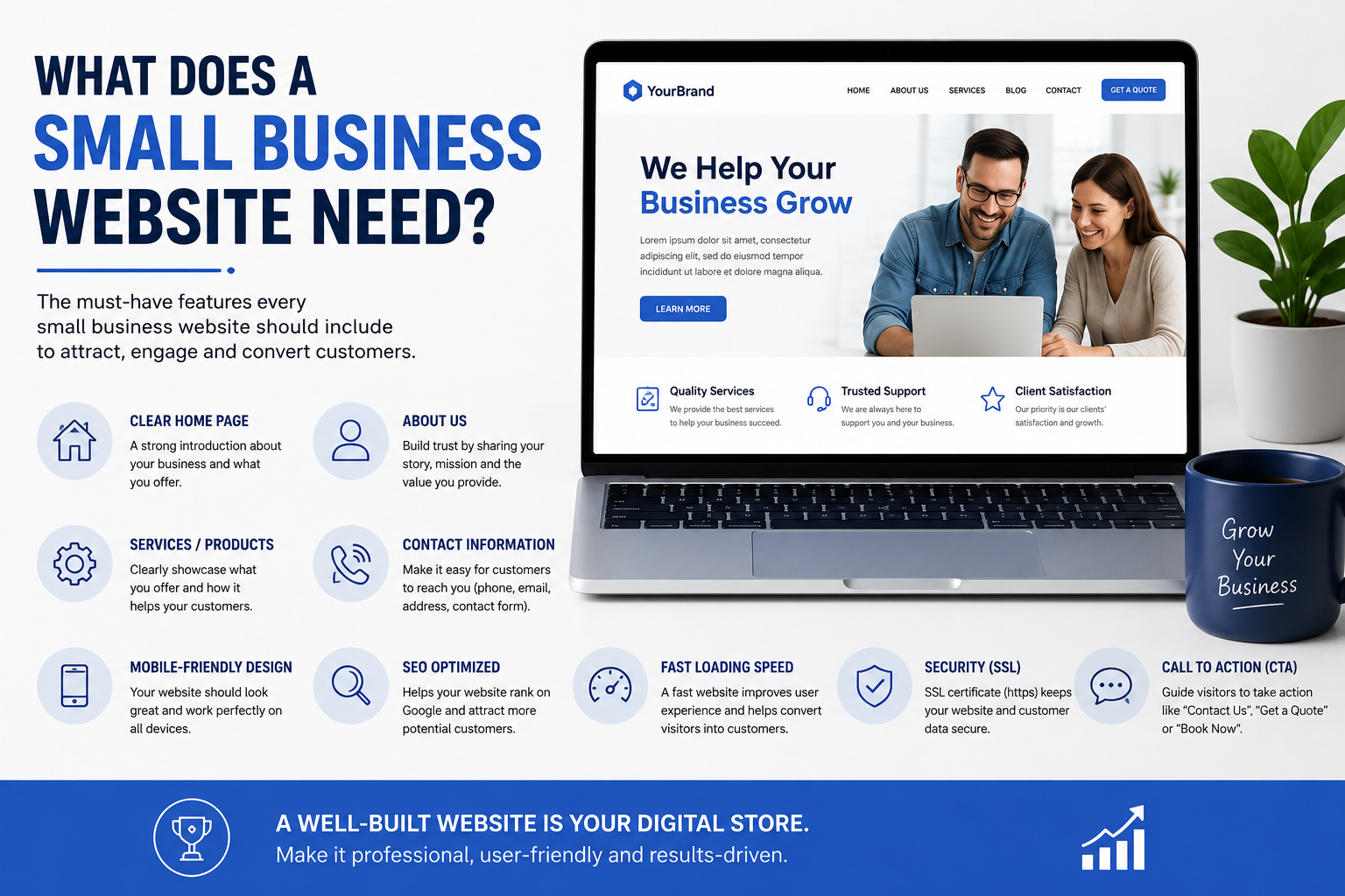 what does a small business website need