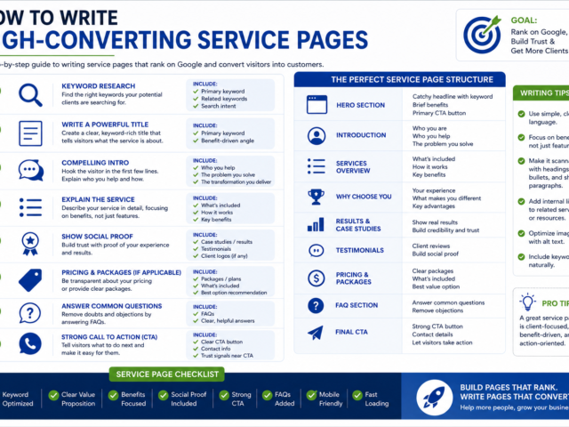 how to write service pages