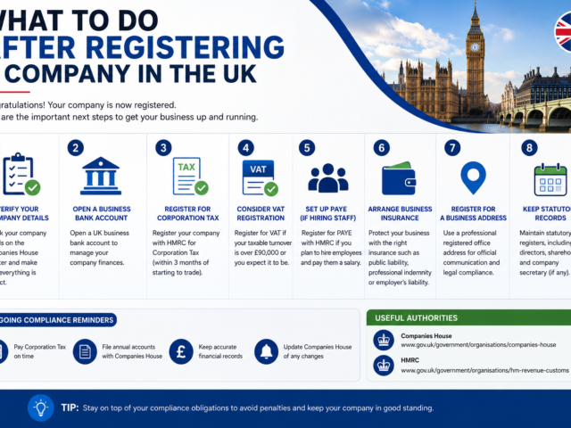 what to do after registering a company